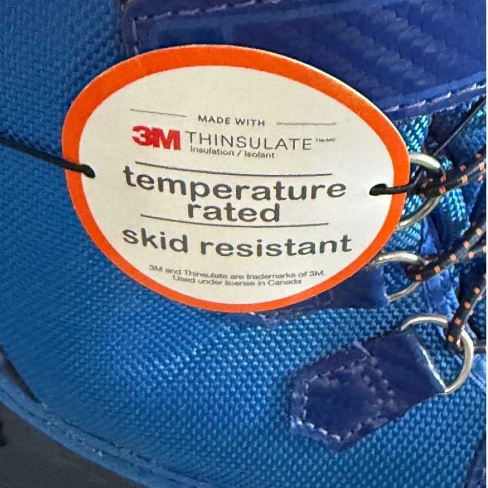 Wonder Nation Snow Boots Kids Size 4 Blue Orange  3M Thinsulate Water Resistant